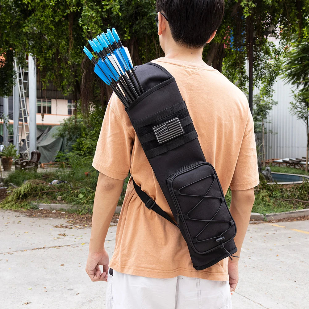 Hunting Bag Portable Bow Quiver Holder Bottom Thickening Adjustable Strap for Outdoor Archery Hunting Accessories