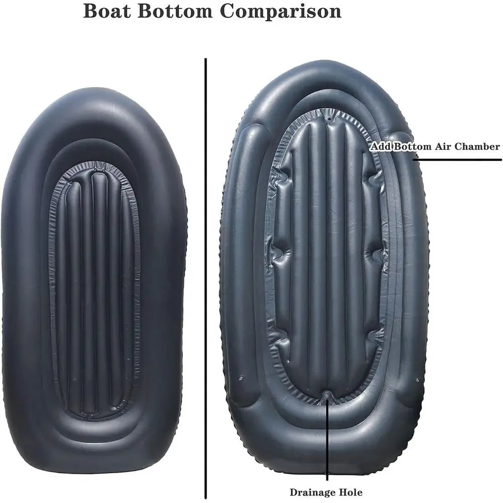 Portable Inflatable Boat Set for 5, Air Pump, Rope, Paddle Included - Ideal for Adults & Kids