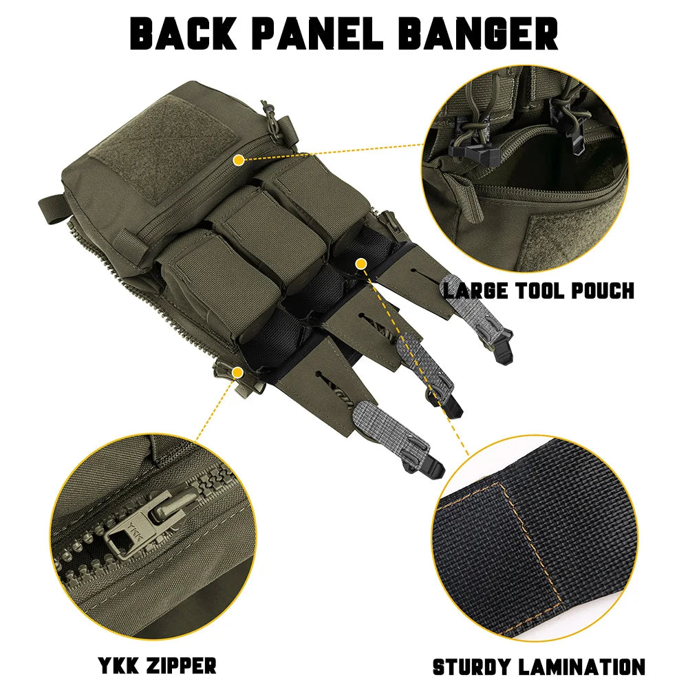 FCPC V5 Plate Carrier Tactical Vest Front Triple Mag Pouch Cobra Buckle Tegris Cummerbund with Backpack Full Set Vest
