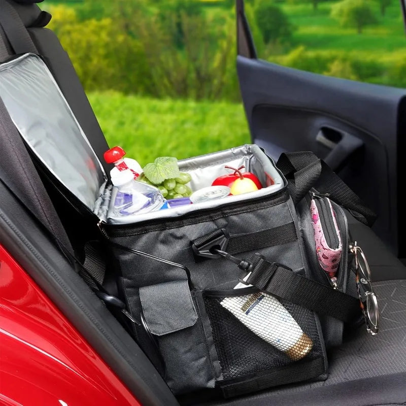Electric Portable Cooler Plug in 12V Car Cooler Bag, 26 qt (25 L) Soft-Sided Portable Car Fridge w/DC Power Cord, Gray