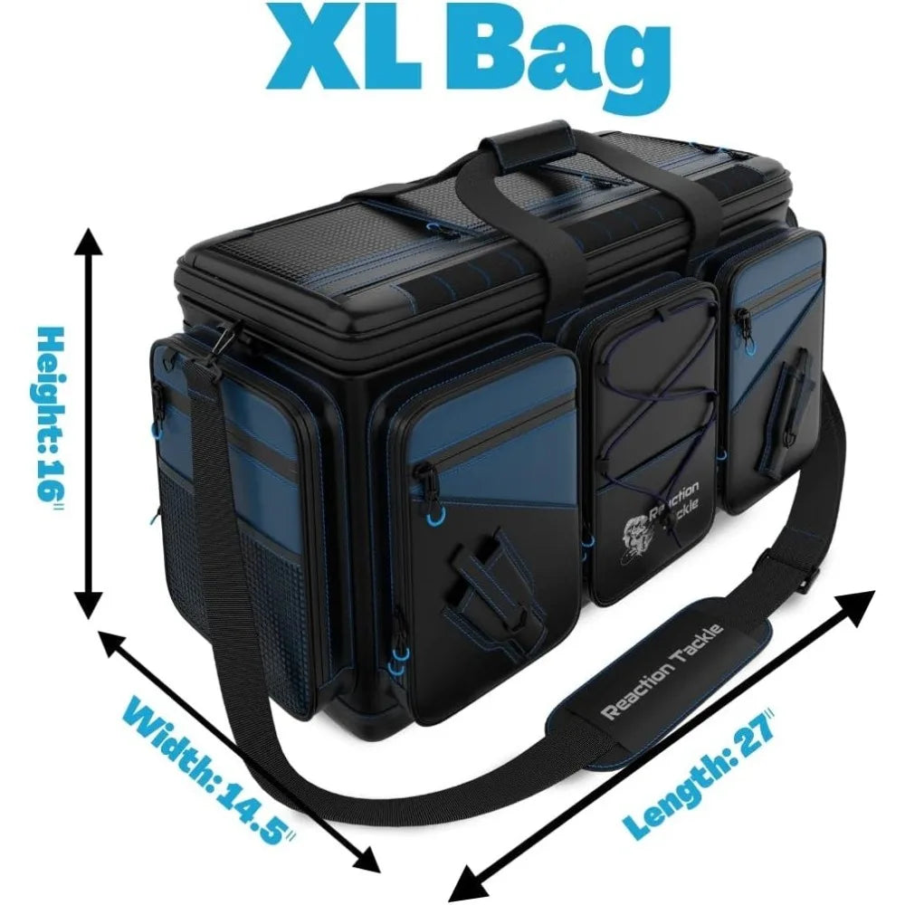 NEW - Fishing Tackle Bag – Salt Water Resistant Fishing Bag, 1000D PVC Waterproof Material, Tackle Box Organizer-New upgrade