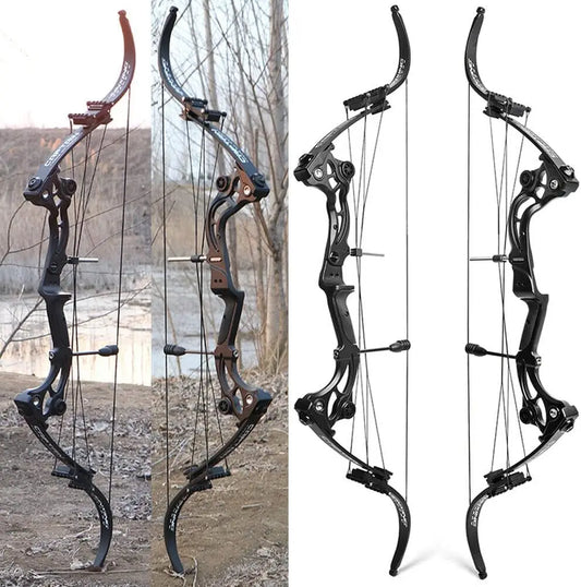 Recurve Bow American Hunting Bow 320FPS Draw Weight 40-55lbs Adjustable Compound Bow Right Hand for Archery Hunting Fishing Shoo