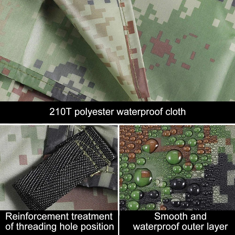 Camouflage Awning Sun Shelter 210T Polyester Yarn Camping Tent Tarp Waterproof Foldable Ultra-light Picnic Backpacking Equipment
