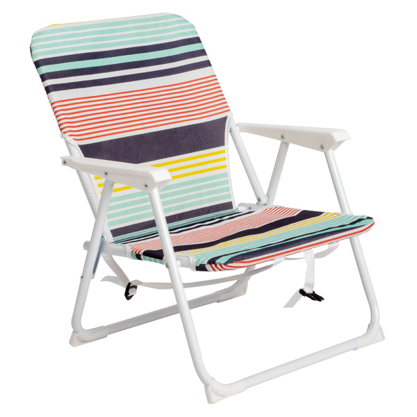 Oxford Cloth White Iron Frame Beach Chair Color small size