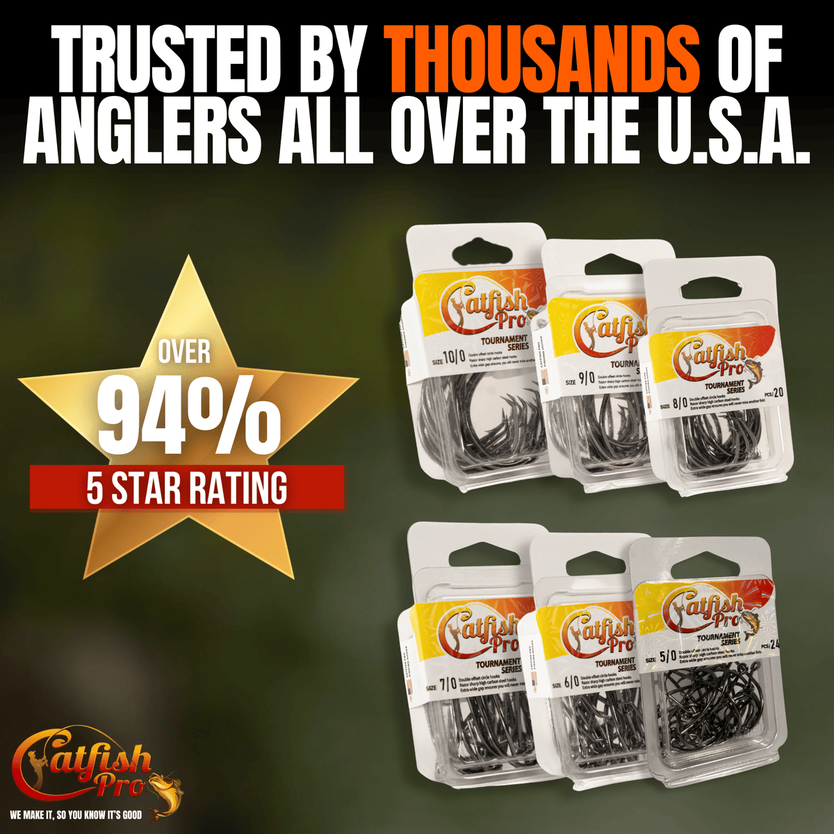 Double Offset Circle Hooks 10/0 - Value Pack