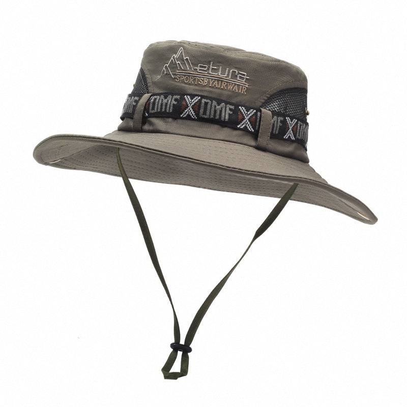 Men's Bucket Hat Outdoor Sun Protection Wide Brim Hat Fishing Cap Beach Hiking Sun Hat