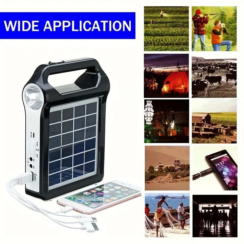 Portable Solar Panel Power Generator Kit with USB Charger