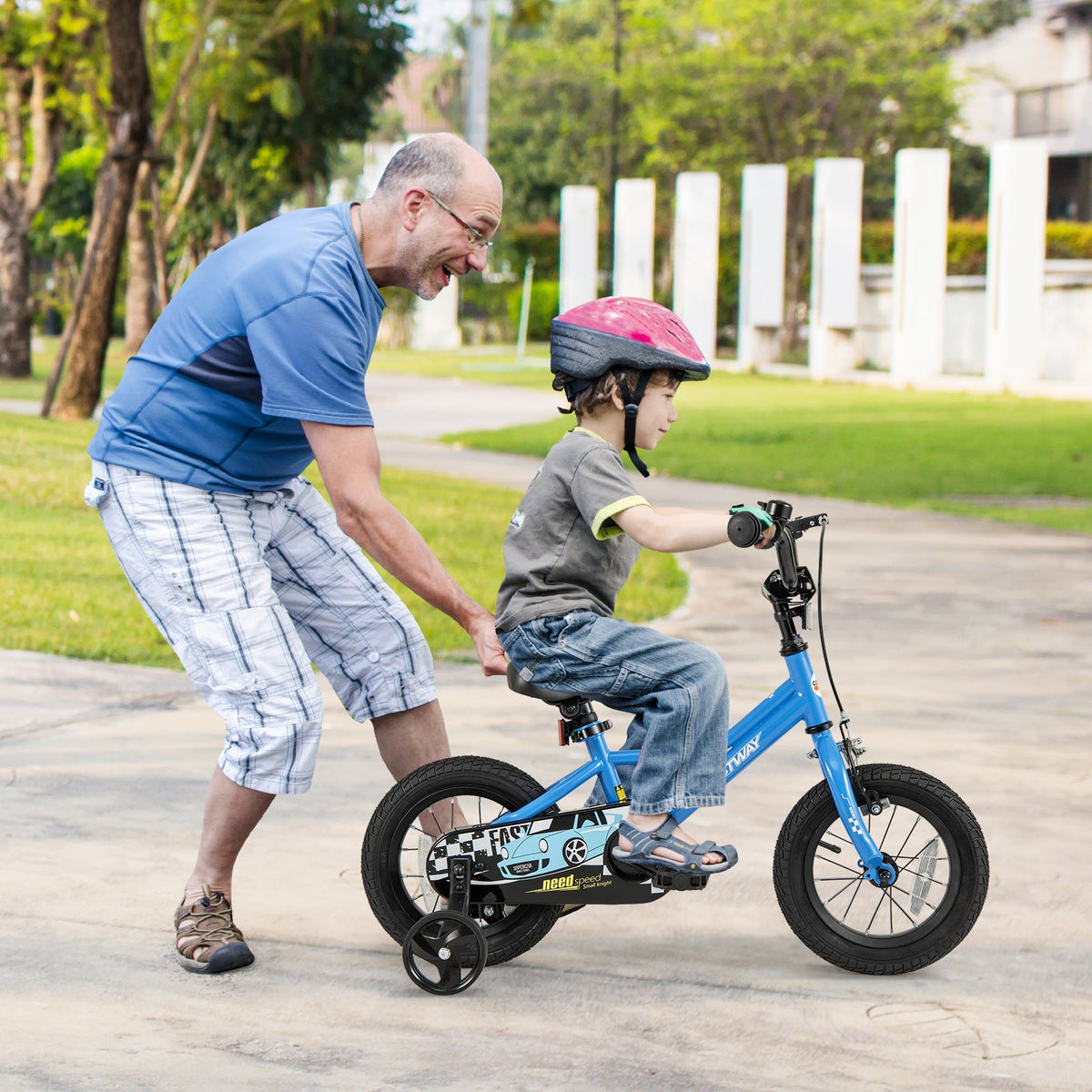 12 Inch Kids Bike with Removable Training Wheels for Aged 3-4 Years Old