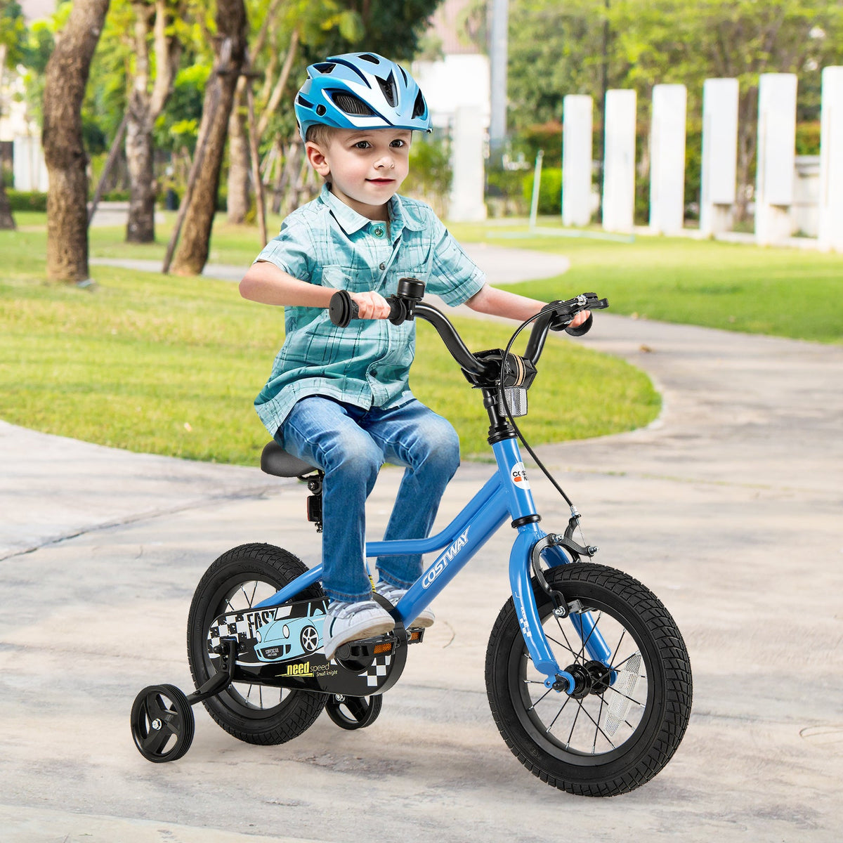 12 Inch Kids Bike with Removable Training Wheels for Aged 3-4 Years Old