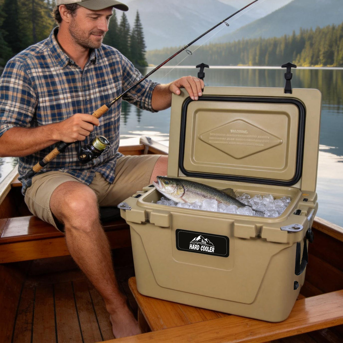 50 Quart Ultra-Light Insulated Ice Chest with 6-Day Ice Retention - Khaki