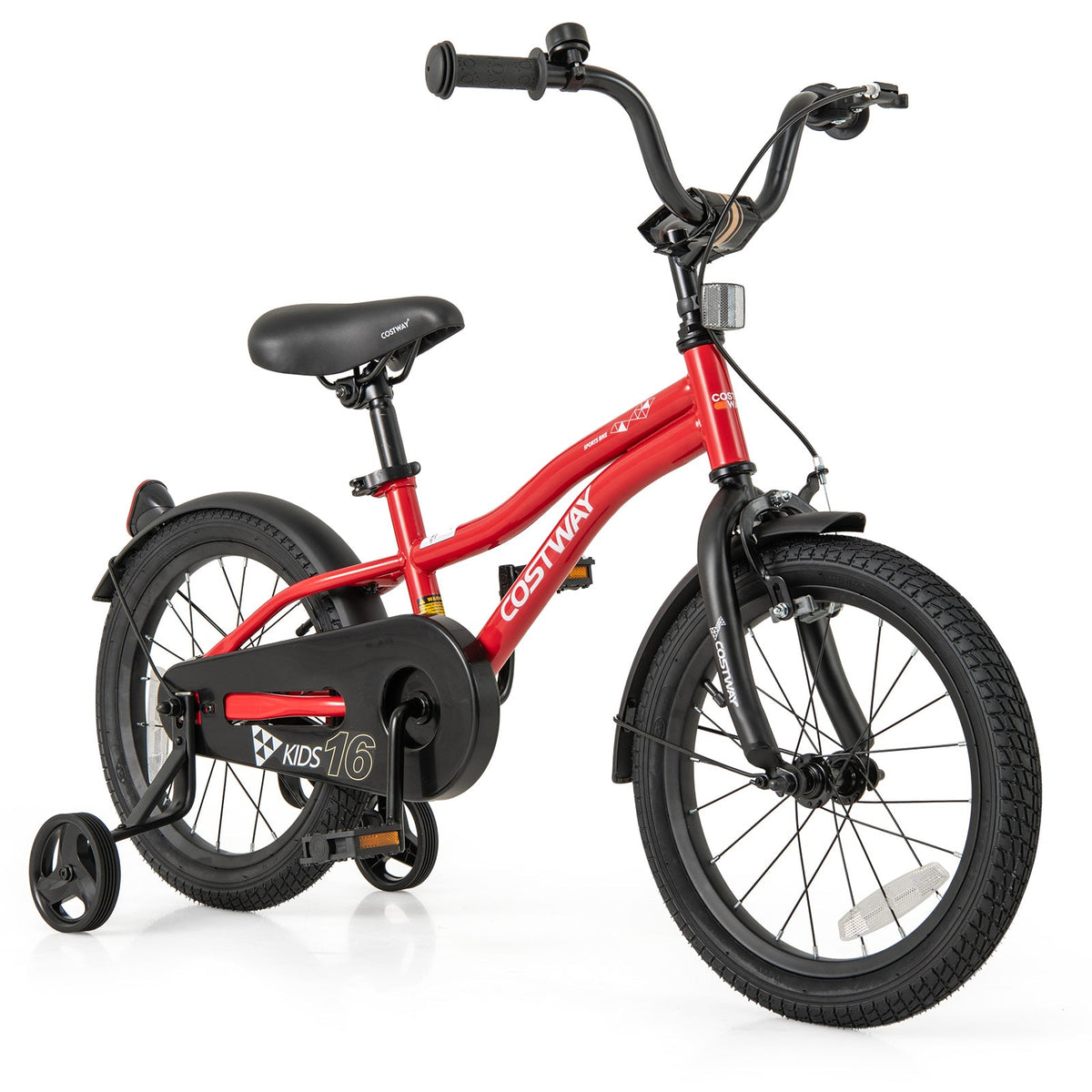 16 Inch Kids Bike Adjustable Bicycle with Reflectors and Bell for 4-7 Years Old