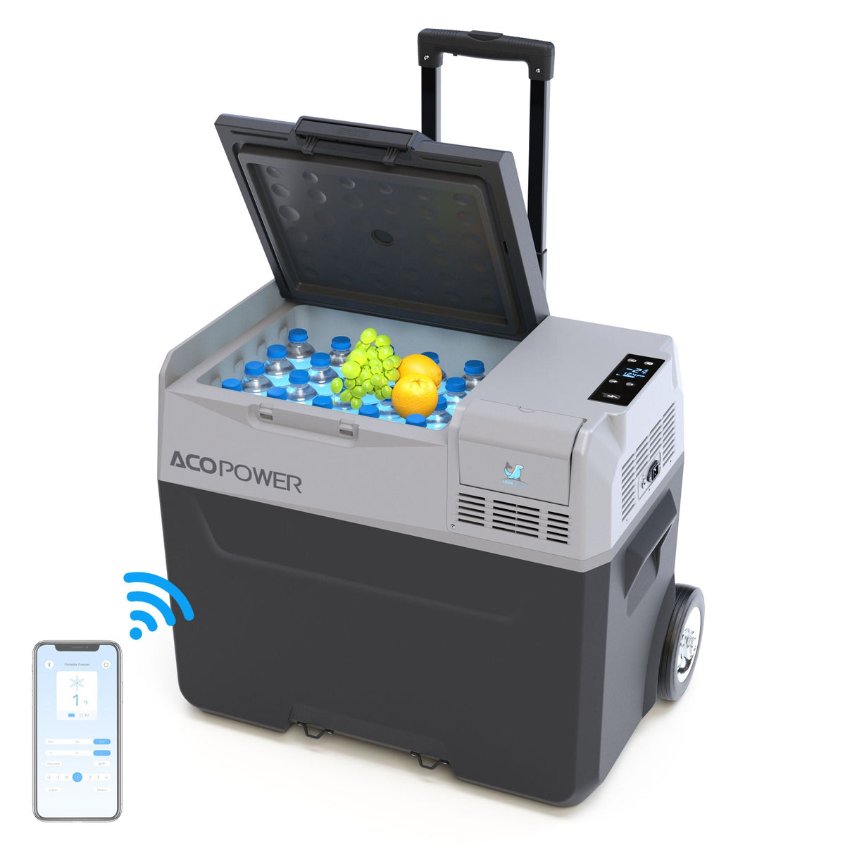 Portable Freezer with App Control and Off-Road Wheels