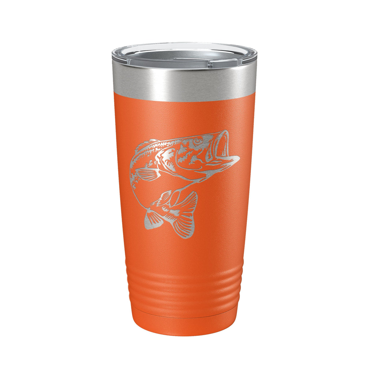 Bass Fishing Tumbler Angler Travel Mug Insulated Laser Engraved Coffee Cup Gift 20 oz-4