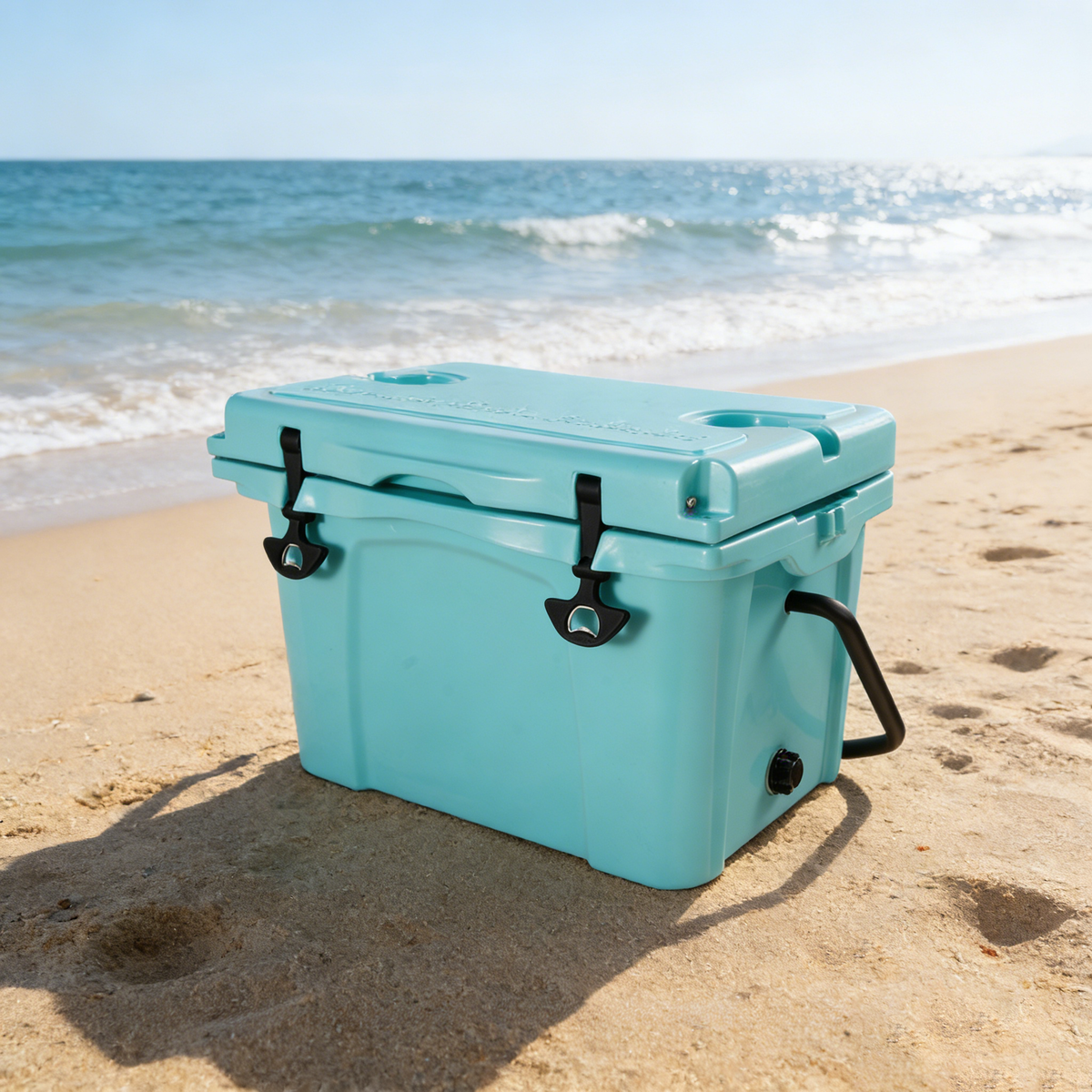 25QT Portable Insulated Cooler with Commercial-Grade Foam - Turquoise