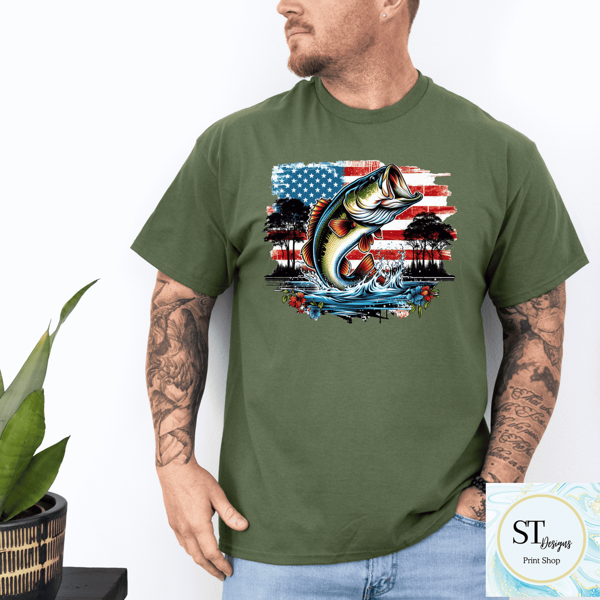 Patriotic Bass Fishing-2