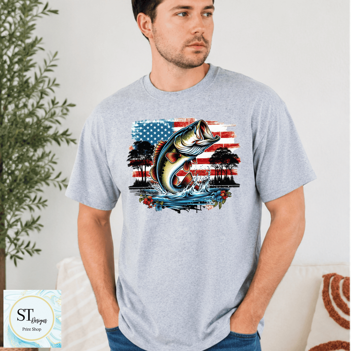 Patriotic Bass Fishing-5