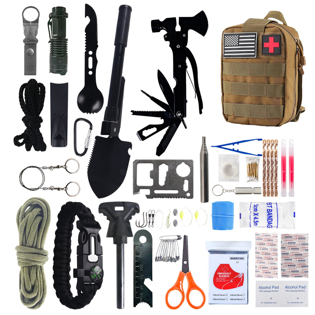 Outdoor Camping Equipment Suit Multifunctional Outdoor Survival Supplies