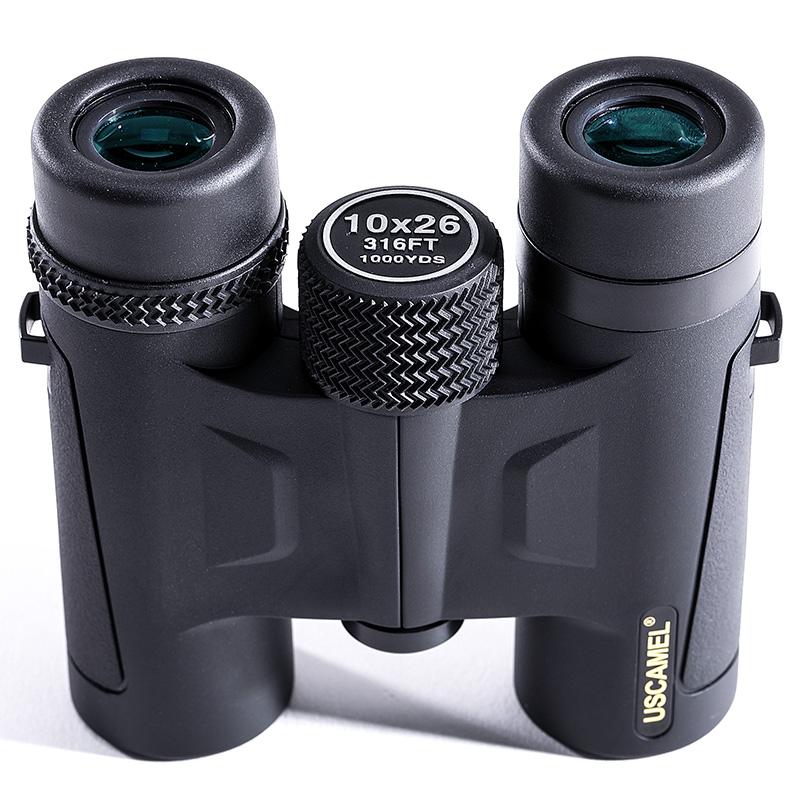USCAMEL HD 10x26 Binoculars Compact Powerful Zoom Long Range Professional Waterproof Folding Telescope Outdoor Hunting