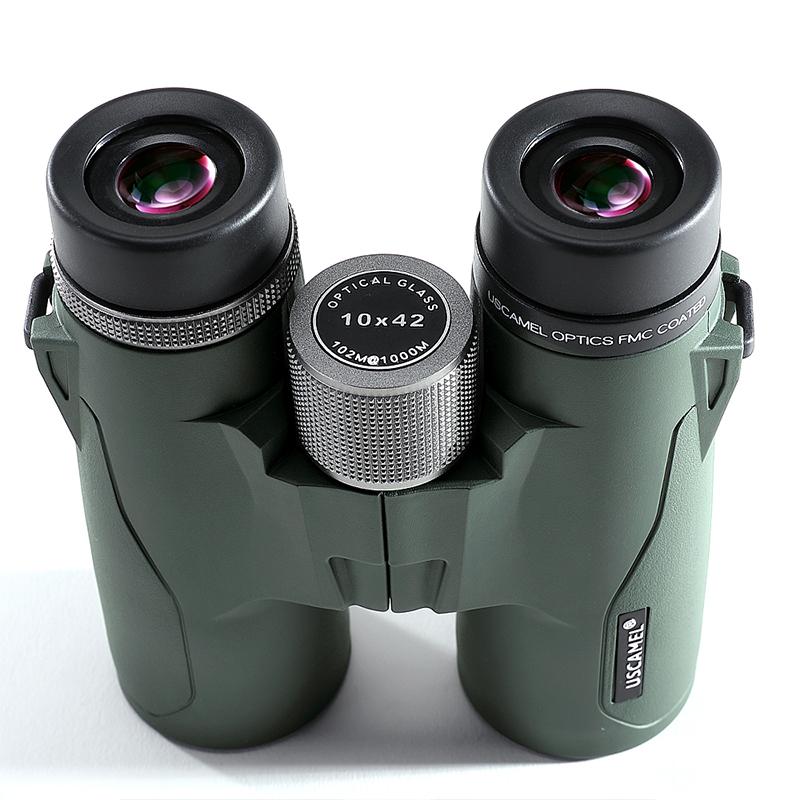 USCAMEL Binoculars 10x42 Military HD High Power Telescope Professional Hunting Outdoor,Army Green