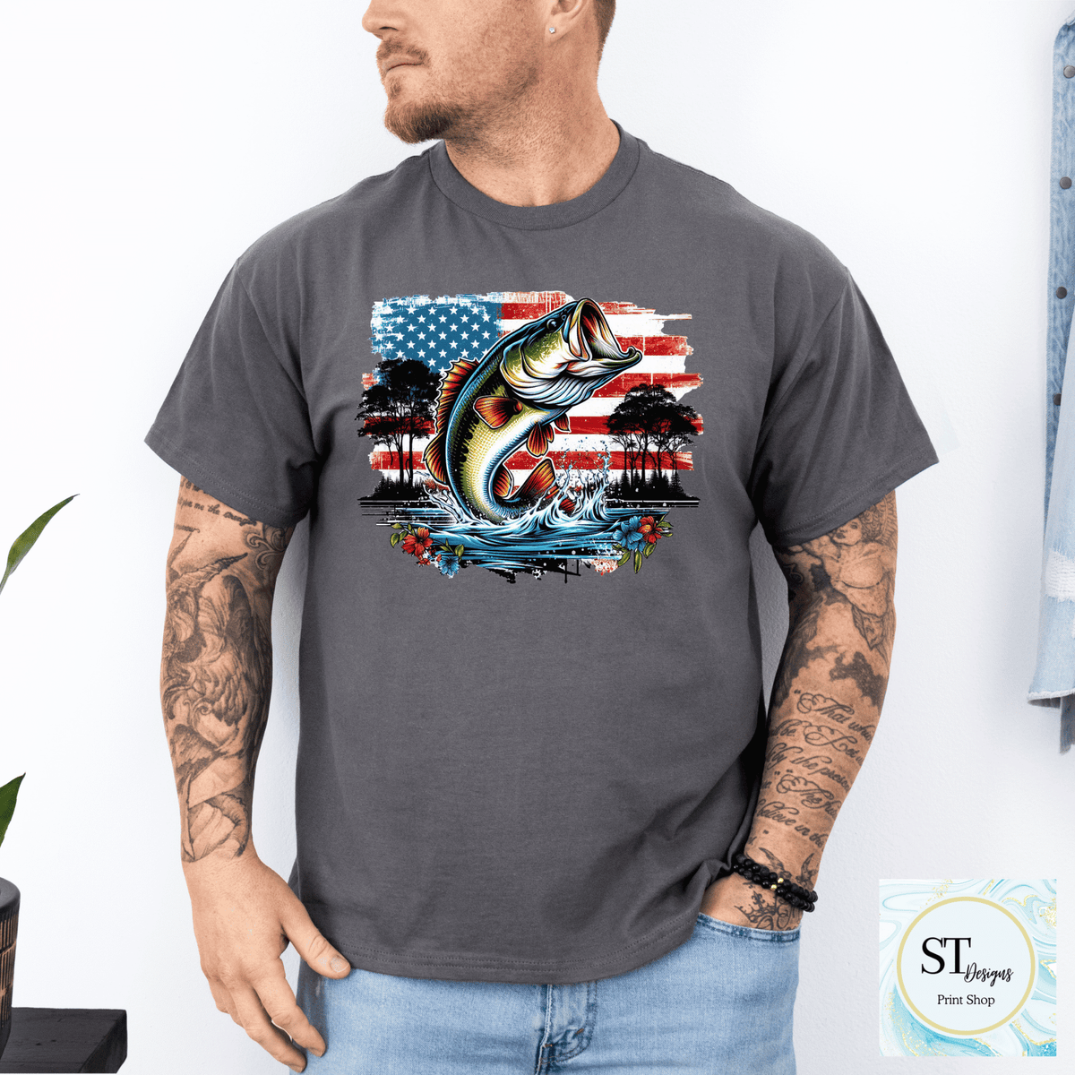 Patriotic Bass Fishing-0