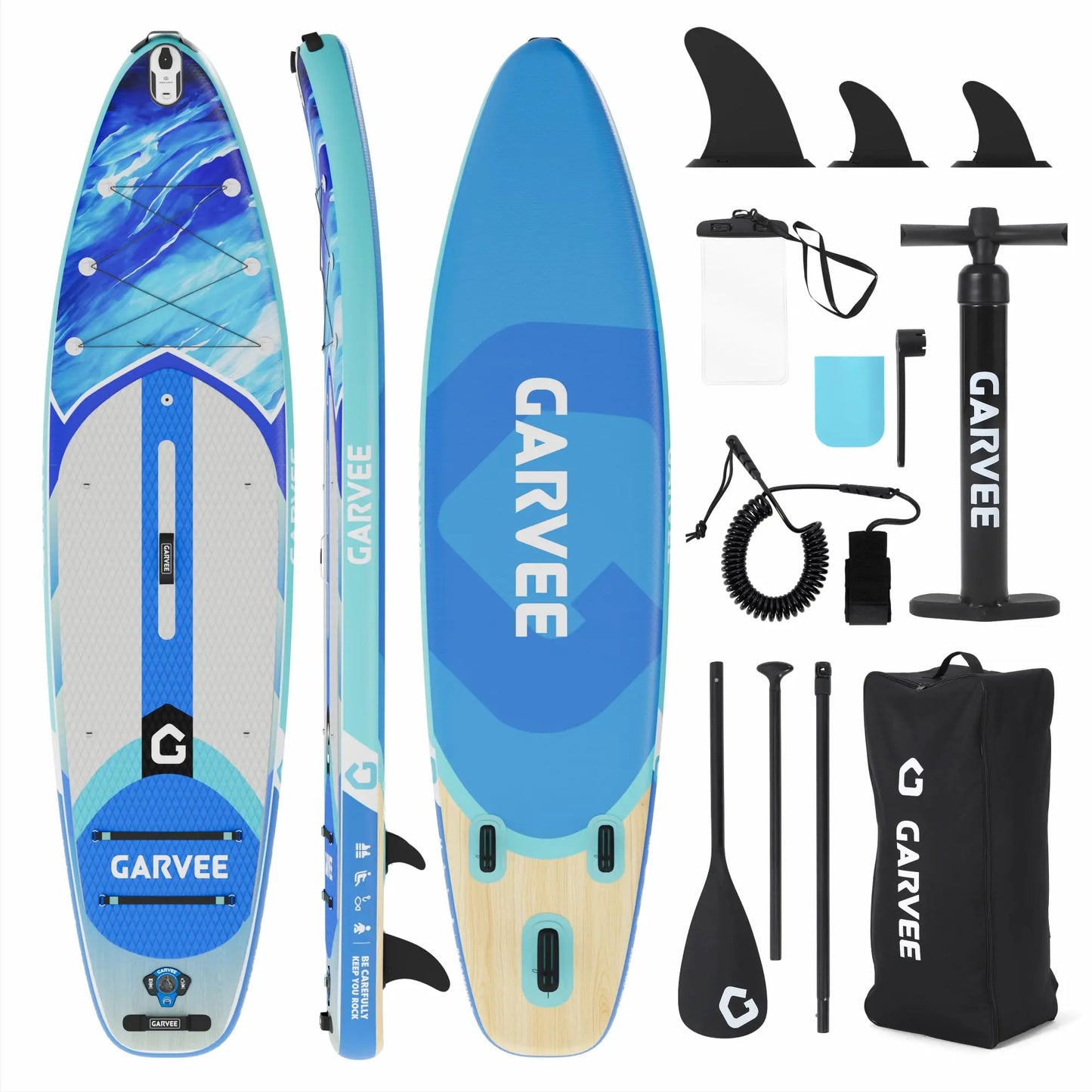 New Inflatable Paddle Board,10.6/11FT Inflatable Stand Up Paddle Board with Premium SUP Paddleboard Accessories, Wide Stable Design, Non-Slip Comfort Deck for All Skill Level