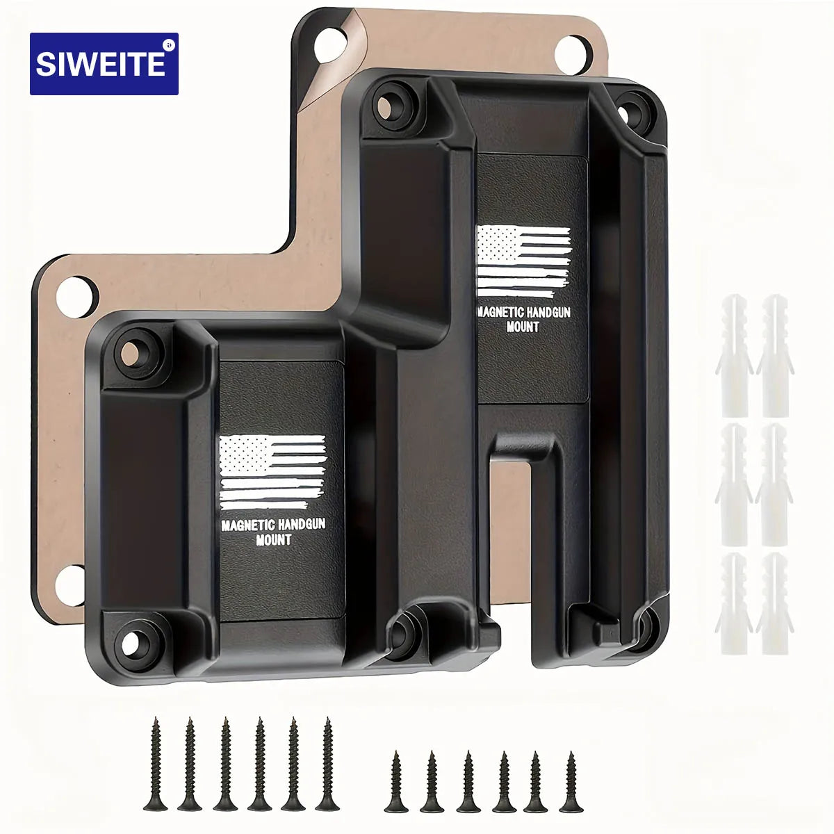 Compatible with High-Strength Magnetic Gun Mounts and Holsters: Enables Rapid Access to S While Ensuring Secure Storage; Suitable for Use in Home, Office, and Vehicle Environments. Ideal for Use with Magnetic Pistol Mounts an