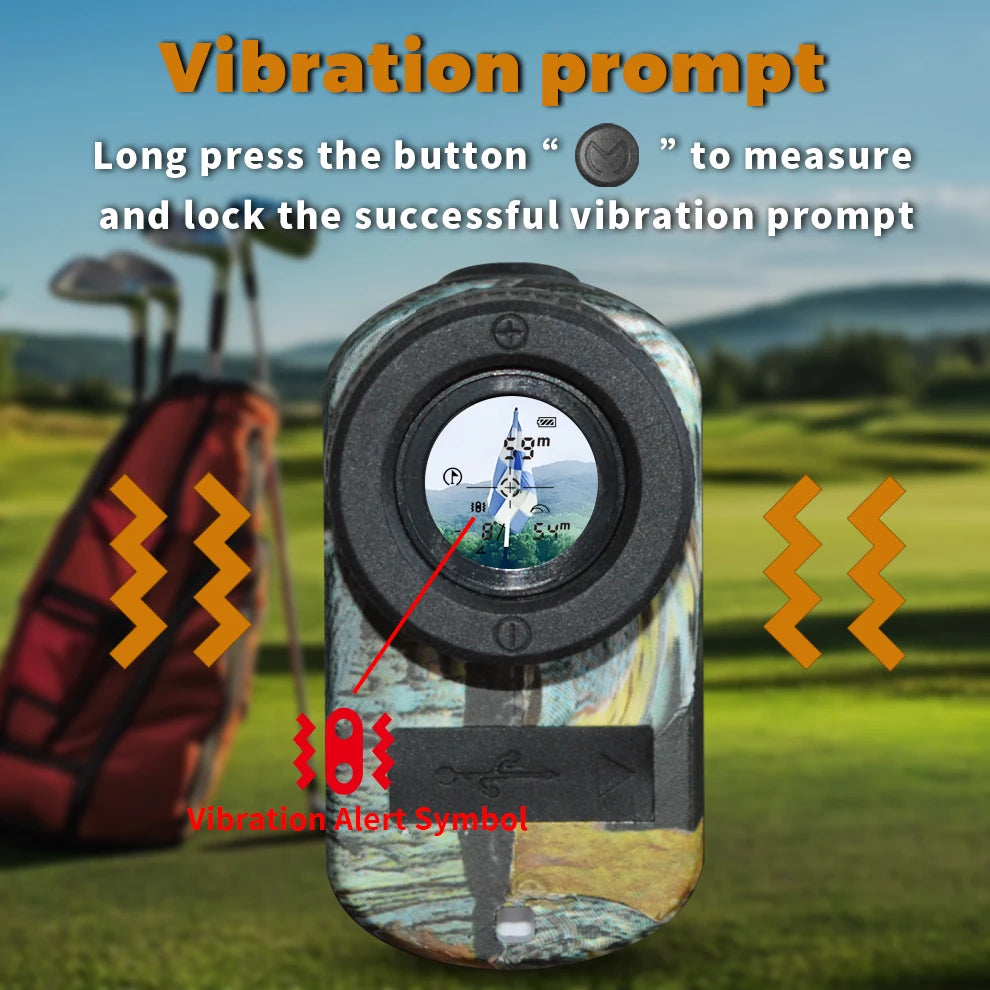 (USA Stock) Laser Hunting Rangefinder 1200 Yards 6X with Slope Flag Lock Vibration HuntingGolfing Range Finder Camouflage 750mAh