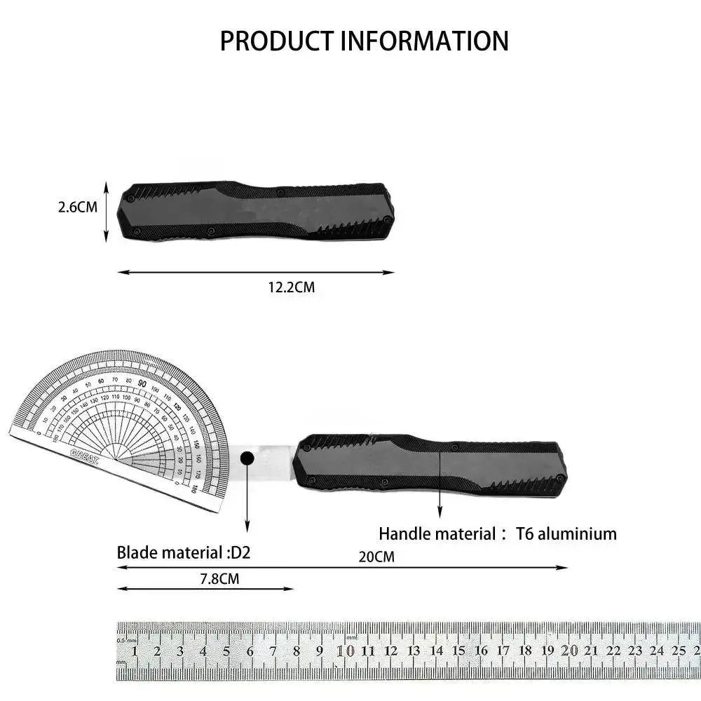 KS 9000 Outdoor Camping Folding Knife, K50 Pocket Knife with D2 Steel Blade & T6 Aluminum Handle, Multi-purpose Outdoor EDC Camping Tool, Ideal Gift for Friends