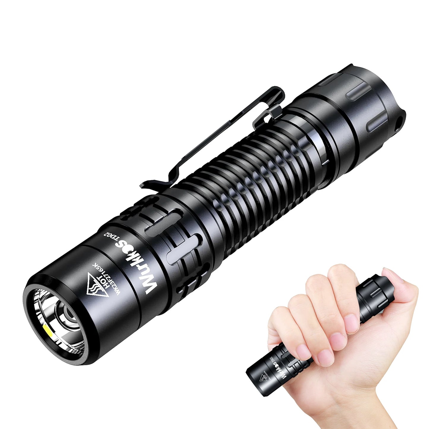 Wurkkos TD02 Tactical Flashlight 2000 Lumens 18650 Rechargeable Battery Direct Shipping from Overseas Warehouse
