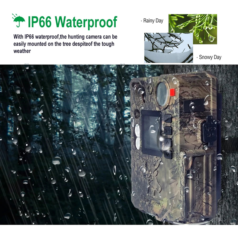 BolyGuard Trail Wildlife Camera BG410-D 33MP 2.7K HD Hunting Game Cam+Dual Flash 940nm and White LED Night Vision Support Solar