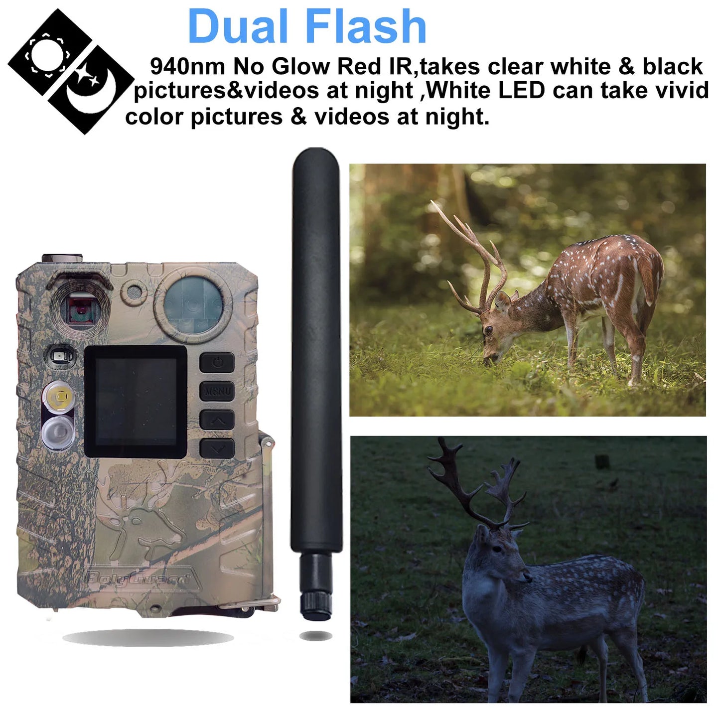 BolyGuard BG410-M 2.7K HD 33MP Cellular Trail Camera 940nm IR Night Vision, 4G Wireless, Outdoor Hunting Camera+gift 32GB TF