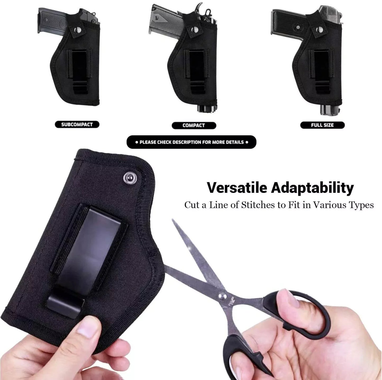 Gun Holster Tactical Concealed Carry Left/right Hand Pistol IWB OWB Universal