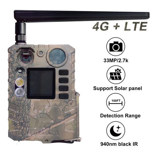 BolyGuard BG410-M 2.7K HD 33MP Cellular Trail Camera 940nm IR Night Vision, 4G Wireless, Outdoor Hunting Camera+gift 32GB TF