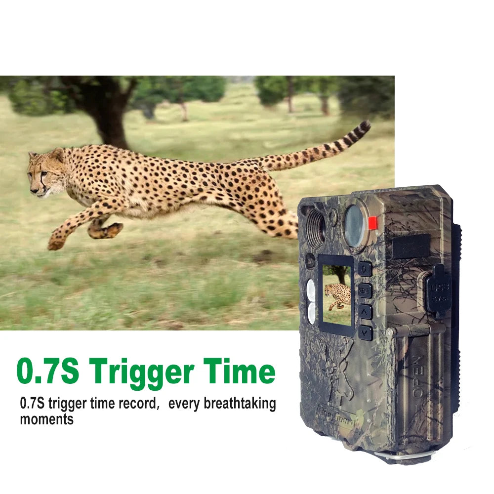 BolyGuard Trail Wildlife Camera BG410-D 33MP 2.7K HD Hunting Game Cam+Dual Flash 940nm and White LED Night Vision Support Solar