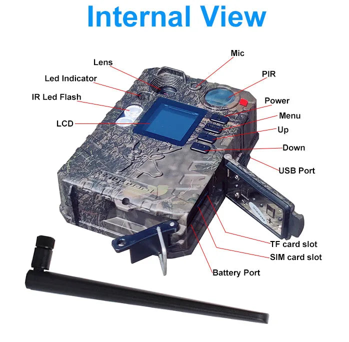 BolyGuard BG410-M 2.7K HD 33MP Cellular Trail Camera 940nm IR Night Vision, 4G Wireless, Outdoor Hunting Camera+gift 32GB TF