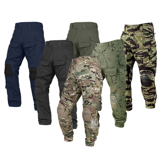 Tactical Combat Pants With Knee Pads For Hunting Outdoor Hiking Men Uniform Trousers Clothes