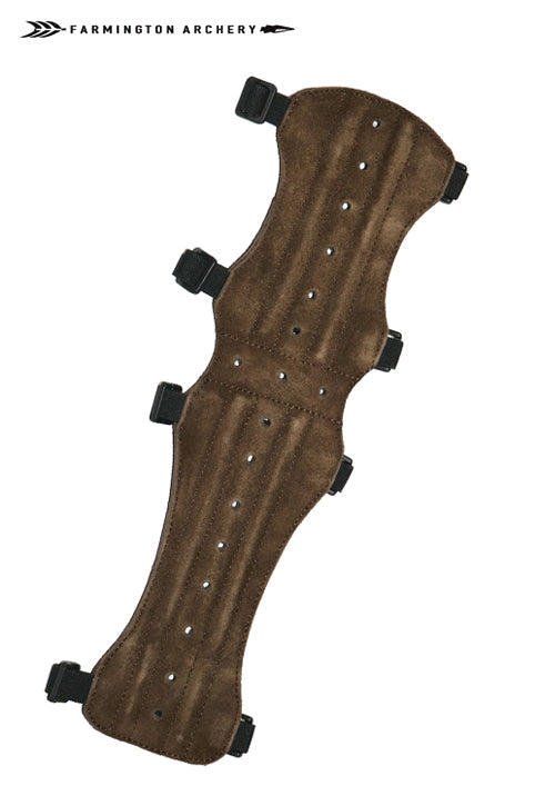 Farmington Archery 13" Long Suede Leather Adjustable Cowhide Armguard