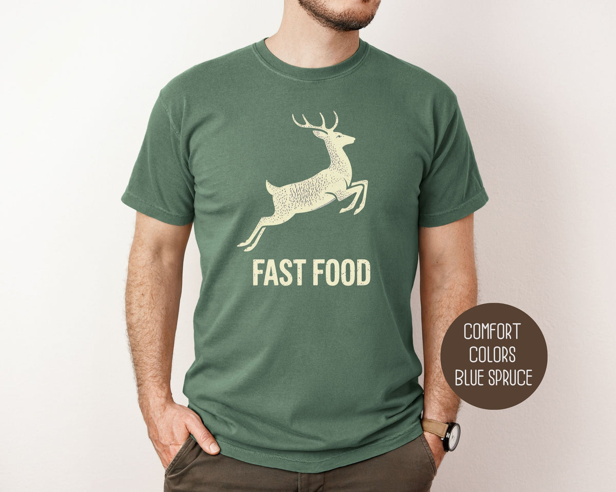 Fast Food Deer Hunting Comfort Colors Shirt-2