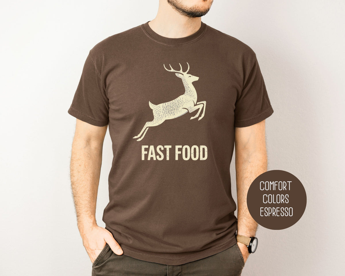 Fast Food Deer Hunting Comfort Colors Shirt-4