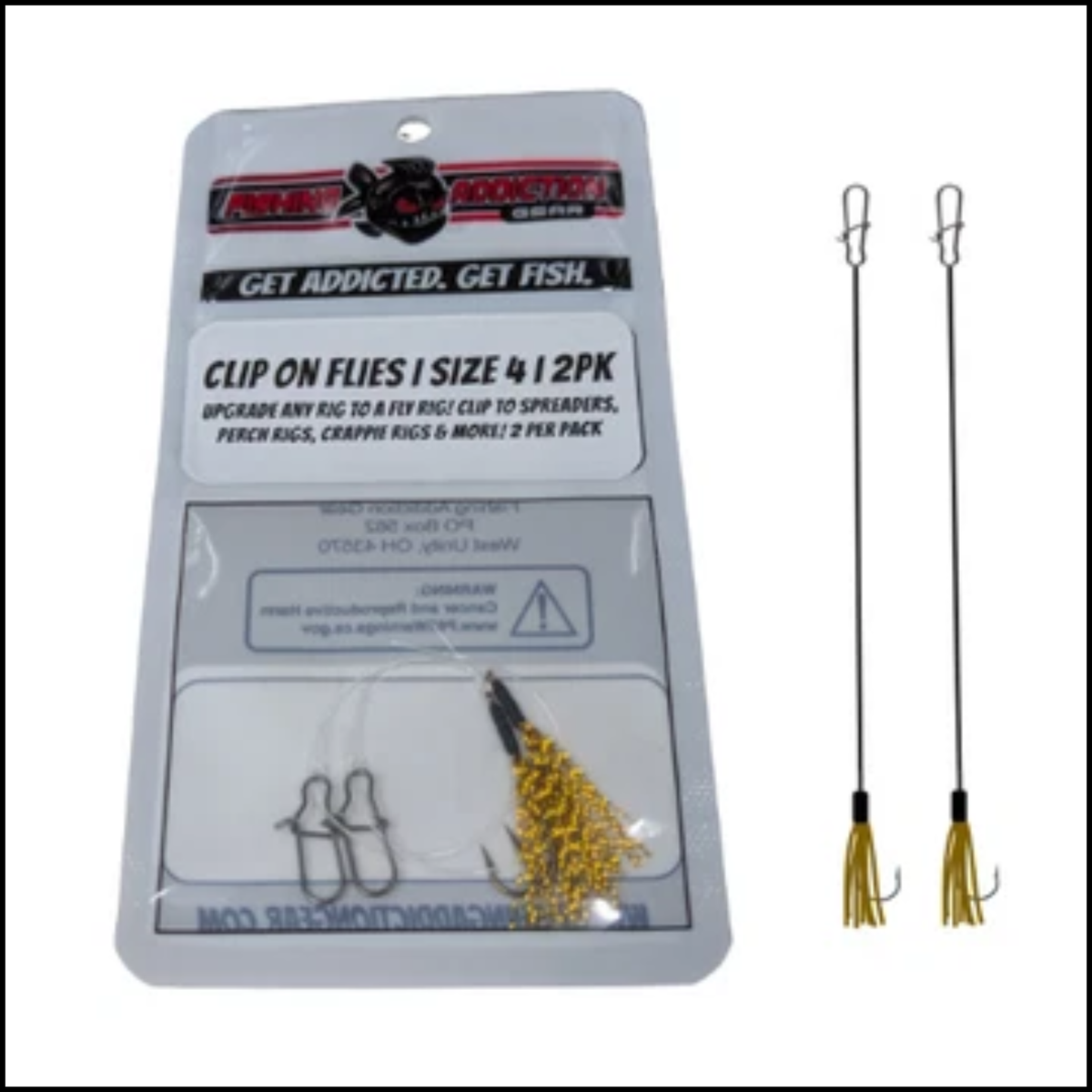 Fishing Addiction Clip On Flies Size 4