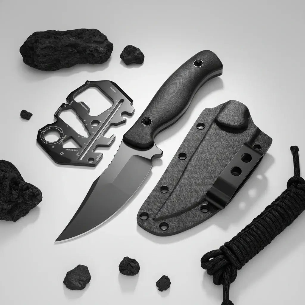 Fixed Blade Hunting Knife for Camping & Survival Super Sharp-0