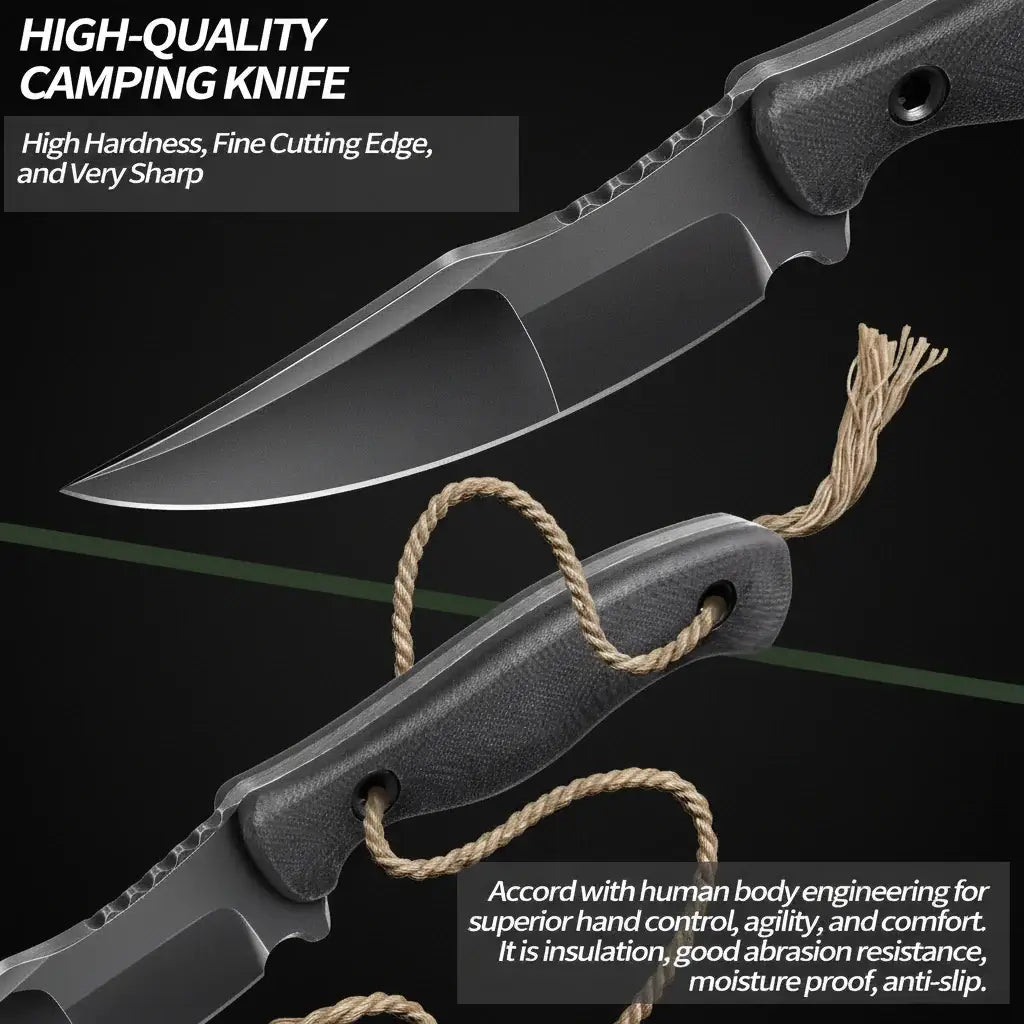Fixed Blade Hunting Knife for Camping & Survival Super Sharp-1