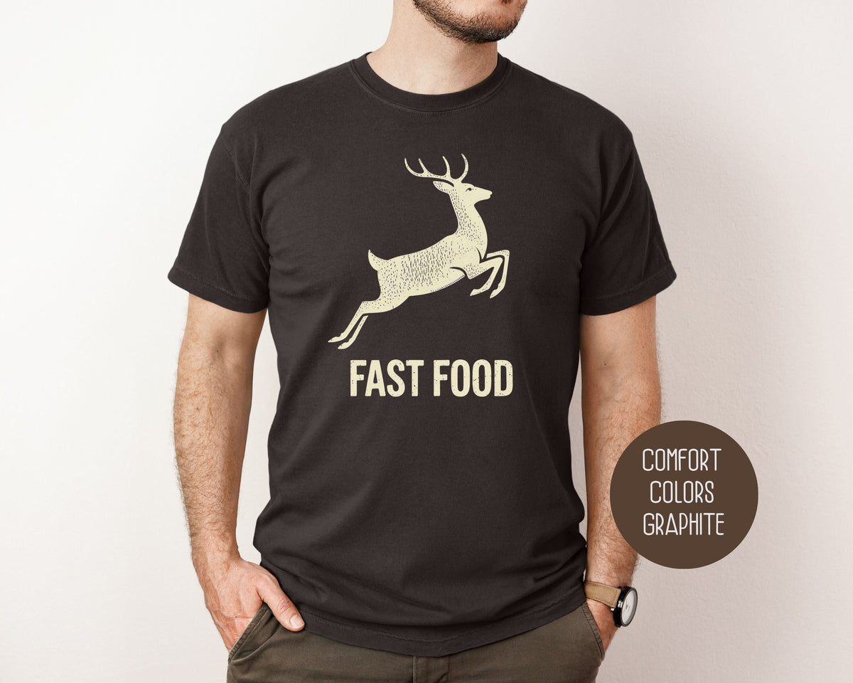 Fast Food Deer Hunting Comfort Colors Shirt-6