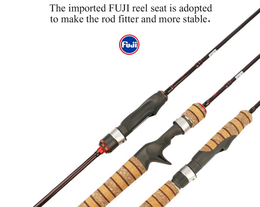 Ultra-light Soft Fishing Rod 1.8m 1.9m 1.92m Lure Carbon Casting Spinning Cane Pole Medium Action FUJI Part