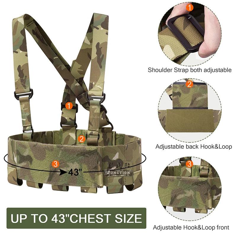 Tactical 5.56 Chest Rig Airsoft Cummerbund Concealed Lightweight Vest плитоноска тактическая WIth 3*5.56 2*Pistol Mag