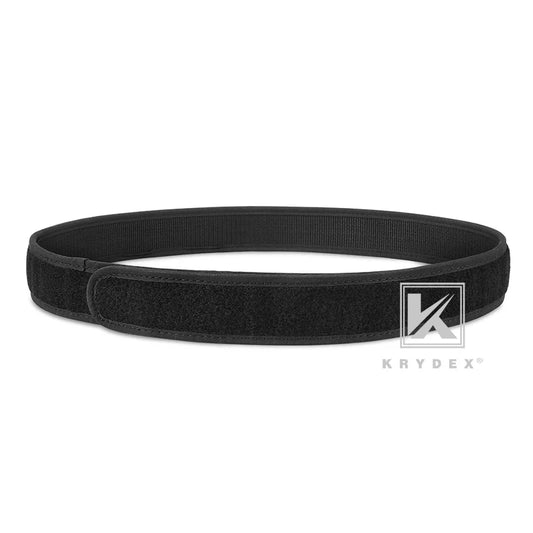 KRYDEX 1.5 Inch Buckleless Inner Liner Belt S-XXXL Tactics Nylon Loop Liner Inner Loopback Belt Hunting Shooting Accessories BK