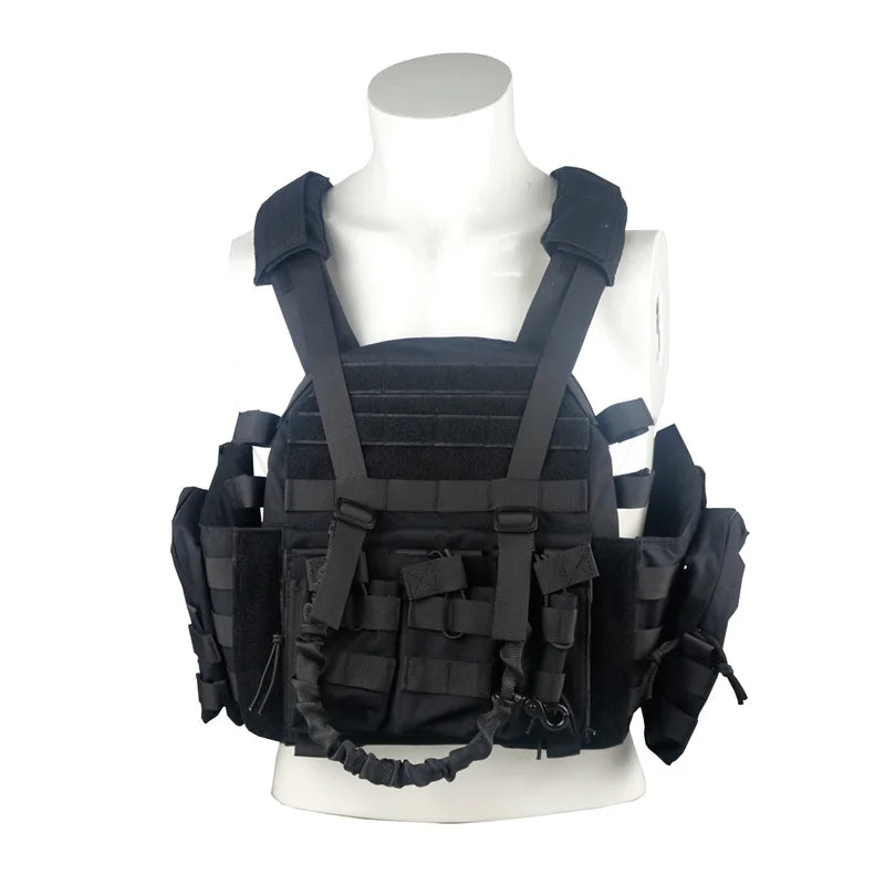 LQARMY 1000D Nylon Plate Carrier Tactical Vest Outdoor Hunting Protective Adjustable MODULAR Vest for Airsoft Combat Accessories