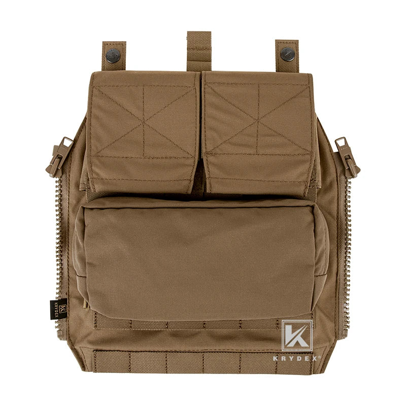 KRYDEX Tactical Panel Backpack Zip-On Bag For CPC NCPC AVS JPC 2.0 Plate Carrier Vest Airsoft Combat Hunting Accessories Bag