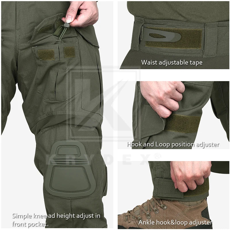 Tactical Combat Pants With Knee Pads For Hunting Outdoor Hiking Men Uniform Trousers Clothes