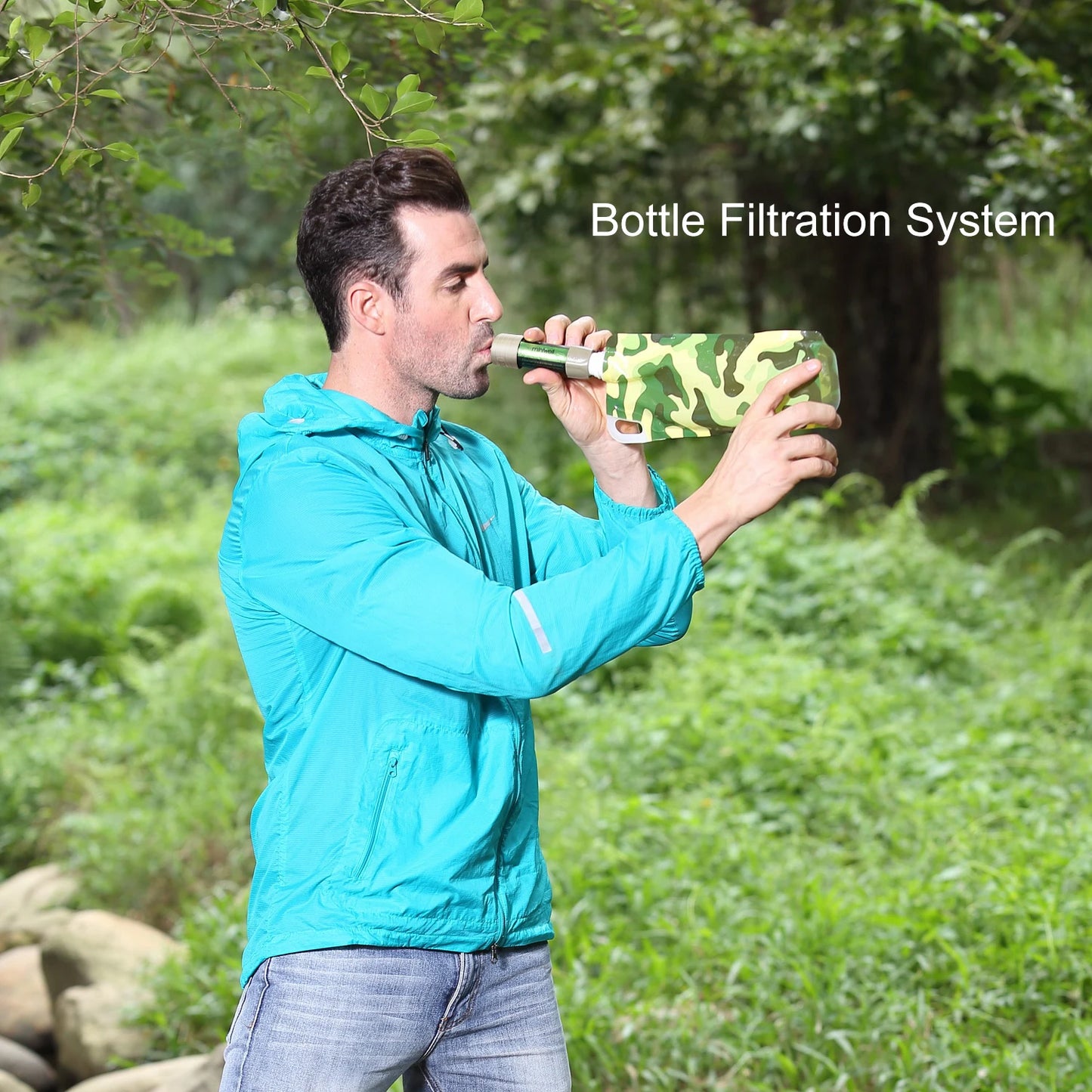 miniwell outdoor water filter water filtration system with transparent bag